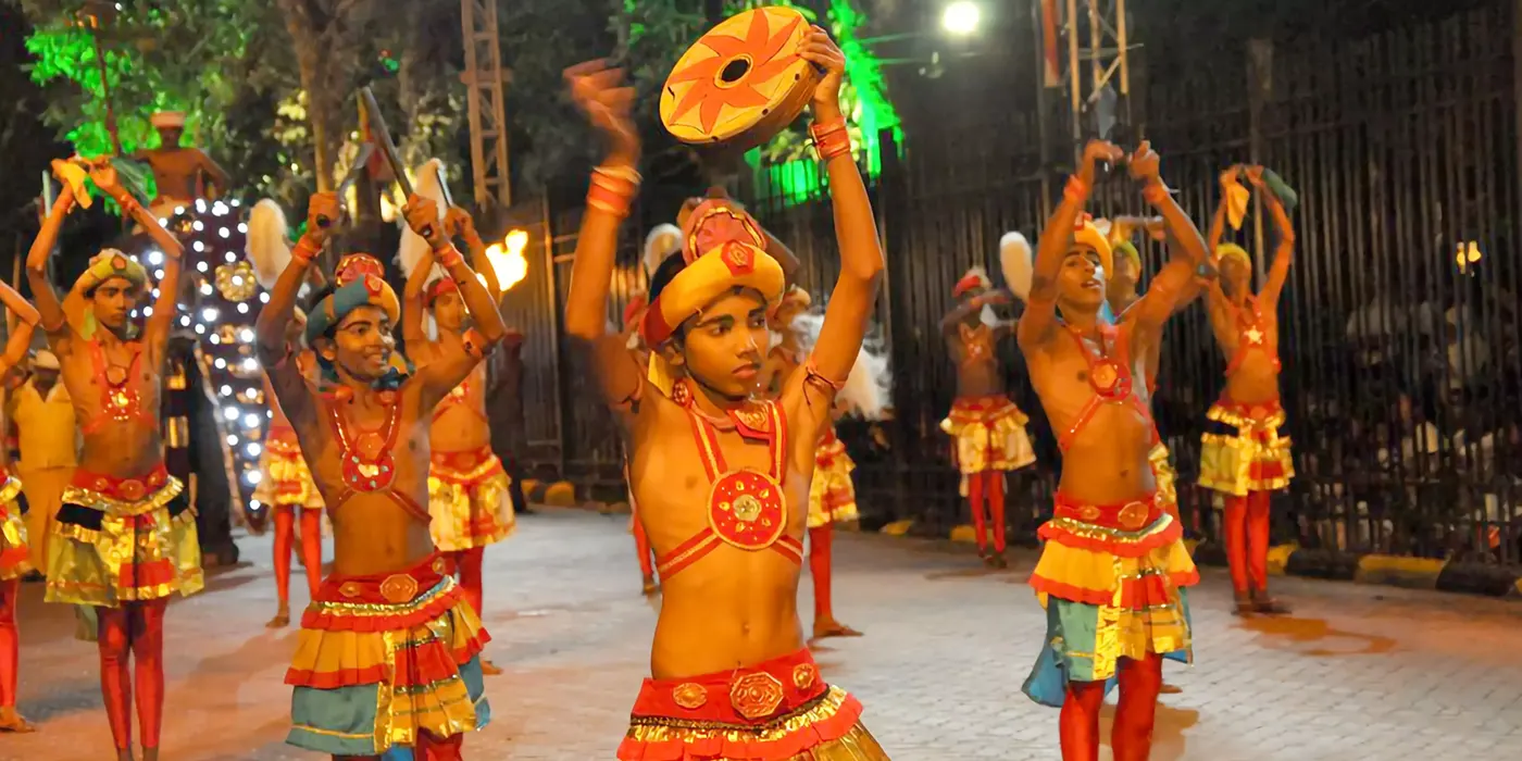 Boy dancers in Esala Perahera 