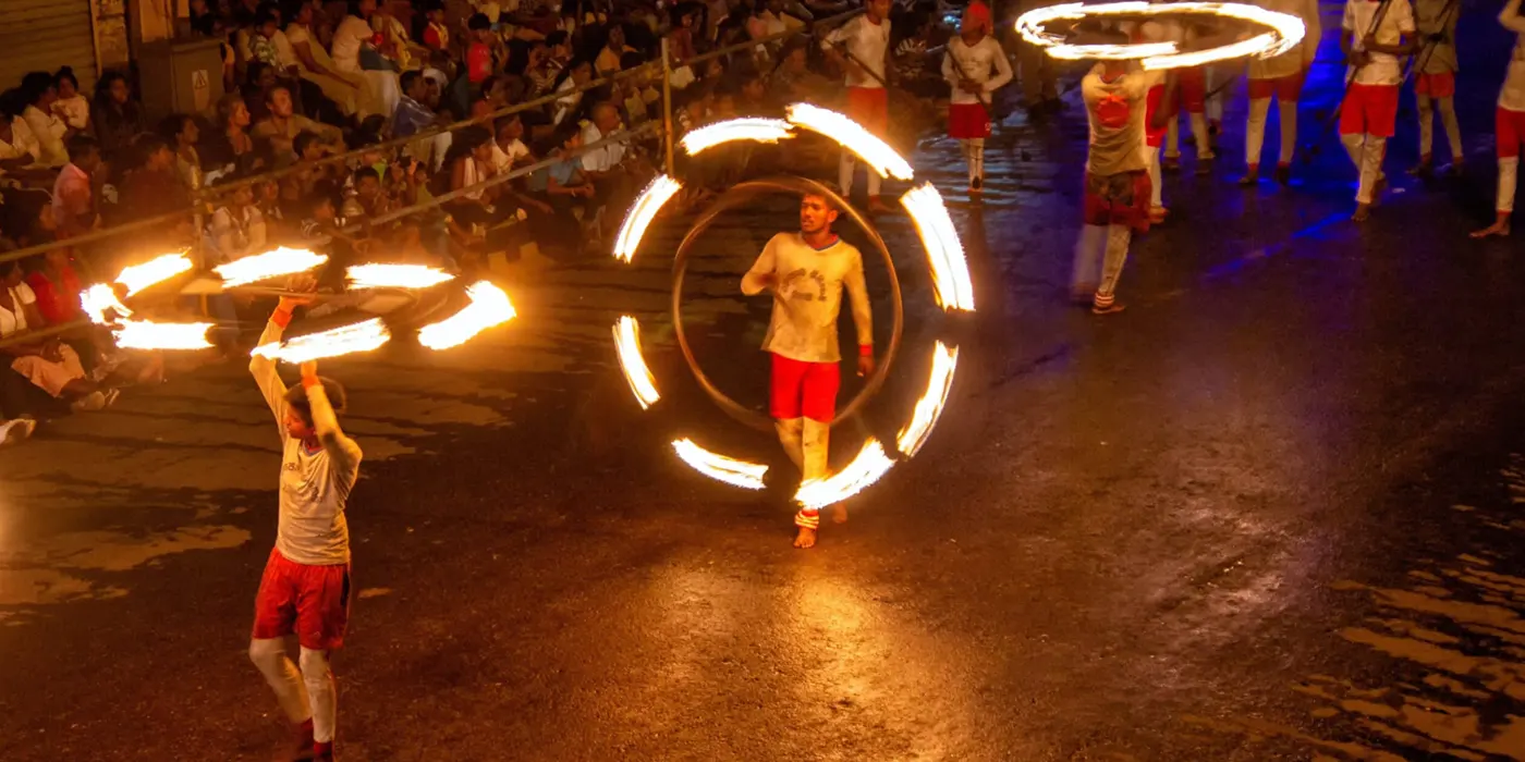 Fire Dancers in Kandy Esala Perahera