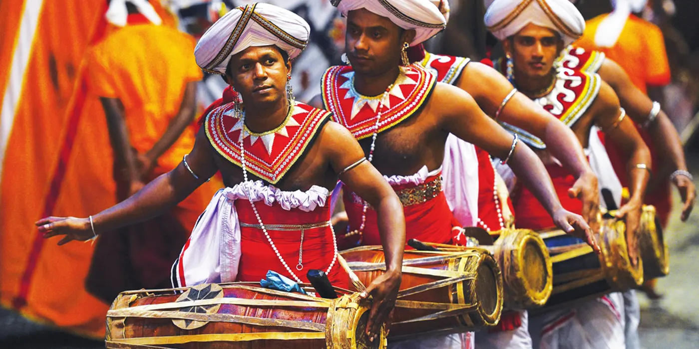 Seasonal dancers in Sri Lanka