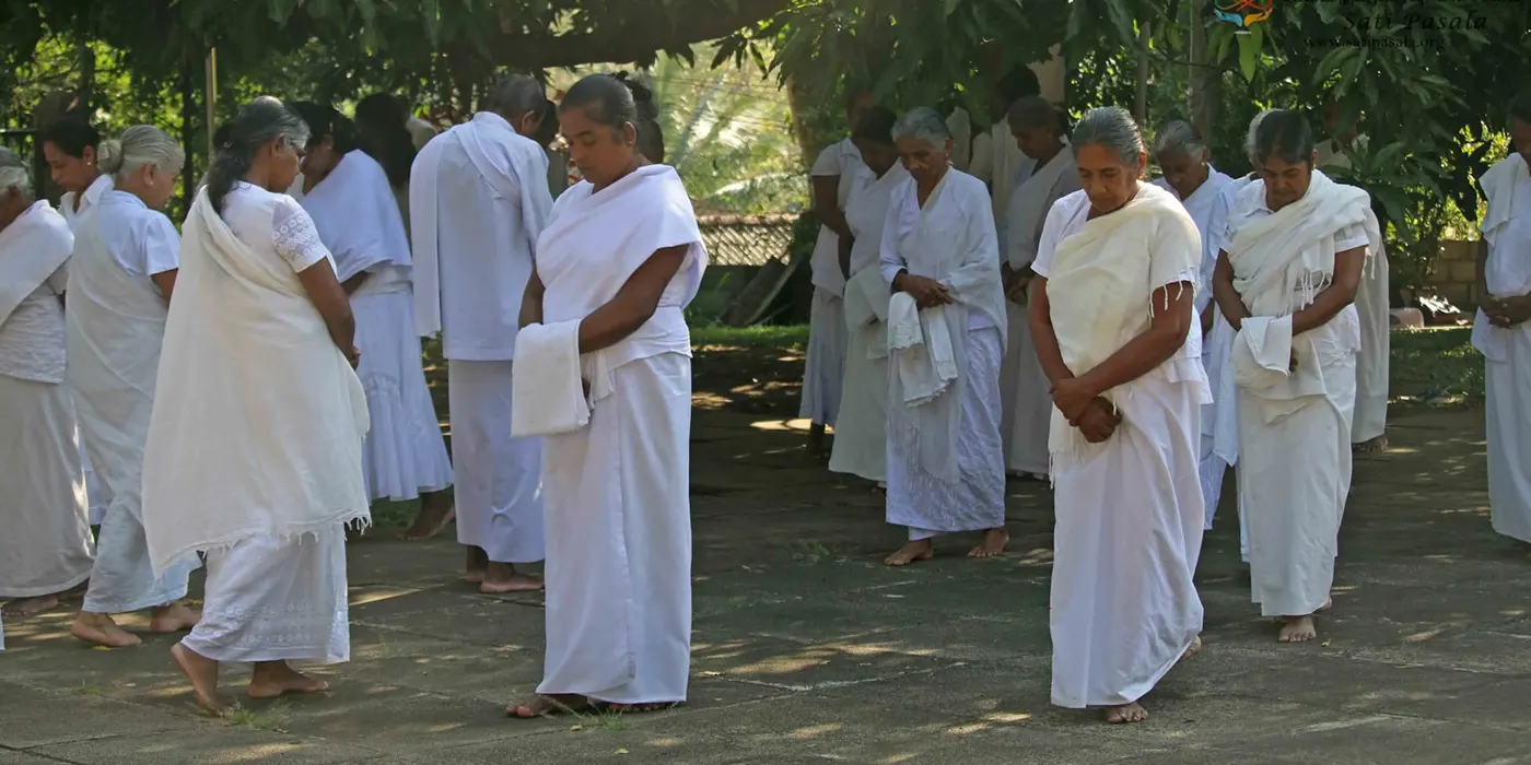 Poya day meditation in Sri Lanka